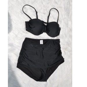 Womens Bikini Set Retro Vintage Push up Halter High Waisted Swimsuit